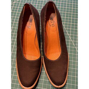 Arche Womens Suede Wedge Heels Brown Size 8 with 3"  heal